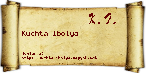 Kuchta Ibolya névjegykártya