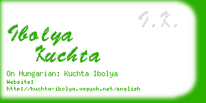 ibolya kuchta business card